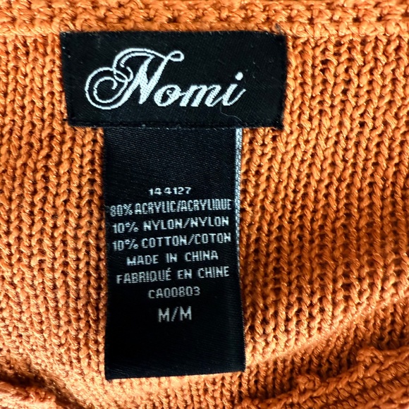 Crochet Burnt Orange Bell-Sleeve Knit Top - Picture 8 of 8